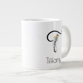 Ruhestandsgeschenk Arbeitgeber monogramm Aquarell Jumbo-Tasse (Vorderseite Rechts)