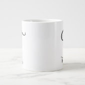 Ruhestandsgeschenk Arbeitgeber monogramm Aquarell Jumbo-Tasse (Vorderseite)