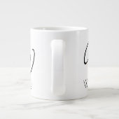 Ruhestandsgeschenk Arbeitgeber monogramm Aquarell Jumbo-Tasse (Rückseite)