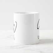 Ruhestandsgeschenk Arbeitgeber monogramm Aquarell Jumbo-Tasse (Vorderseite)