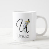 Ruhestandsgeschenk Arbeitgeber monogramm Aquarell Jumbo-Tasse (Rechts)