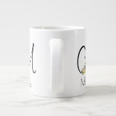 Ruhestandsgeschenk Arbeitgeber monogramm Aquarell Jumbo-Tasse (Rückseite)