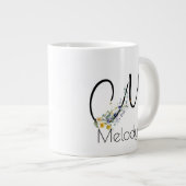 Ruhestandsgeschenk Arbeitgeber monogramm Aquarell Jumbo-Tasse (Vorderseite Rechts)
