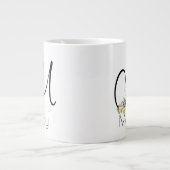 Ruhestandsgeschenk Arbeitgeber monogramm Aquarell Jumbo-Tasse (Vorderseite)