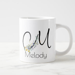 Ruhestandsgeschenk Arbeitgeber monogramm Aquarell Jumbo-Tasse