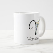 Ruhestandsgeschenk Arbeitgeber monogramm Aquarell Jumbo-Tasse (Vorderseite Rechts)