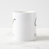 Ruhestandsgeschenk Arbeitgeber monogramm Aquarell Jumbo-Tasse (Vorderseite)