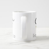 Ruhestandsgeschenk Arbeitgeber monogramm Aquarell Jumbo-Tasse (Rückseite)