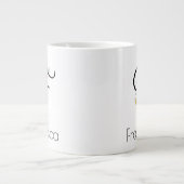 Ruhestandsgeschenk Arbeitgeber monogramm Aquarell Jumbo-Tasse (Vorderseite)