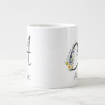 Ruhestandsgeschenk Arbeitgeber monogramm Aquarell