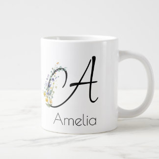 Ruhestandsgeschenk Arbeitgeber monogramm Aquarell Jumbo-Tasse