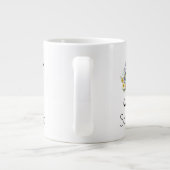 Ruhestandsgeschenk Arbeitgeber monogramm Aquarell Jumbo-Tasse (Rückseite)