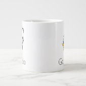 Ruhestandsgeschenk Arbeitgeber monogramm Aquarell Jumbo-Tasse (Vorderseite)
