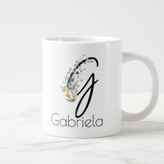 Ruhestandsgeschenk Arbeitgeber monogramm Aquarell Jumbo-Tasse