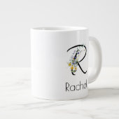 Ruhestandsgeschenk Arbeitgeber monogramm Aquarell Jumbo-Tasse (Vorderseite Rechts)