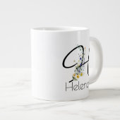 Ruhestandsgeschenk Arbeitgeber monogramm Aquarell Jumbo-Tasse (Vorderseite Rechts)