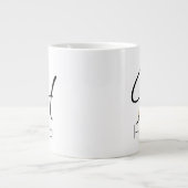 Ruhestandsgeschenk Arbeitgeber monogramm Aquarell Jumbo-Tasse (Vorderseite)