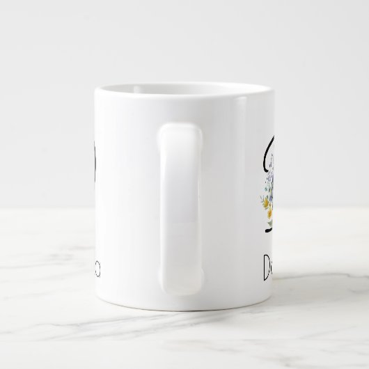 Ruhestandsgeschenk Arbeitgeber monogramm Aquarell Jumbo-Tasse (Rückseite)