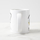 Ruhestandsgeschenk Arbeitgeber monogramm Aquarell Jumbo-Tasse (Rückseite)