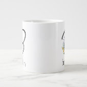Ruhestandsgeschenk Arbeitgeber monogramm Aquarell Jumbo-Tasse (Vorderseite)
