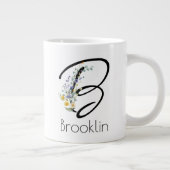 Ruhestandsgeschenk Arbeitgeber monogramm Aquarell Jumbo-Tasse (Rechts)