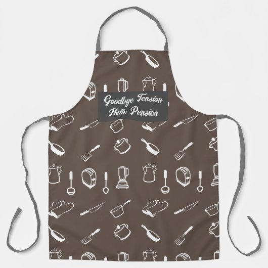 Ruhestandsgeschenk Auf Wiedersehen Tension Hallo P Schürze (Vorderseite)