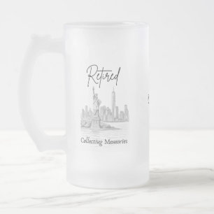 Ruhestandsgeschenk für Reisende Mattglas Bierglas