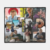 Ruhestandsgeschenk, lustige Foto-Zeitleiste Fleecedecke (Vorderseite (Horizontal))