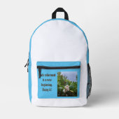 Ruhestandsgeschenk weiß Rose Bedruckter Rucksack (Vorderseite)