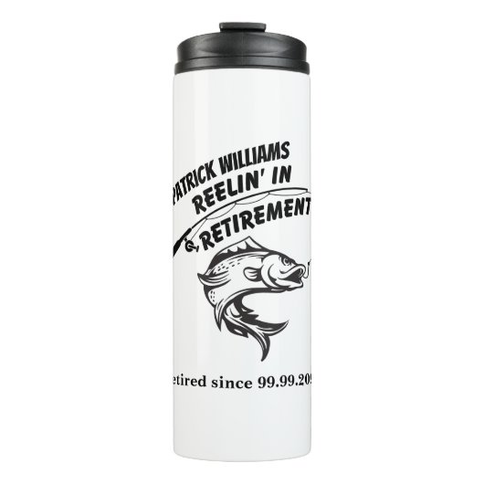 Ruhestandsgeschenke für Ruhestandsfischerei Thermosbecher (Vorderseite)