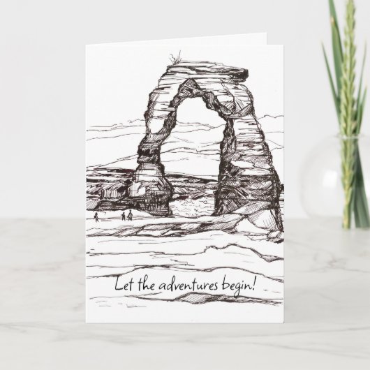 Ruhestandsglückwünsche Delicate Arch Abenteuer Karte (Vorderseite)