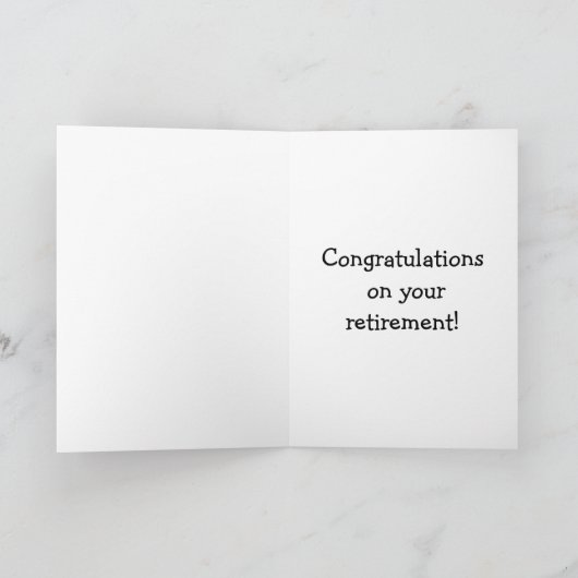 Ruhestandsgrußkarte Spaß "Spectickles" Karte (Innenseite)