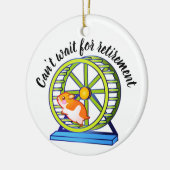 Ruhestandshamster Keramik Ornament (Links)