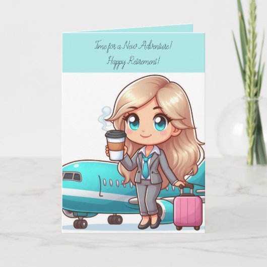 Ruhestandskarte mit Reise Ankündigung (Vorderseite)