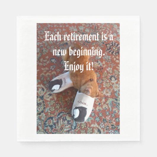 Ruhestandskatze Party Serviette (Vorderseite)