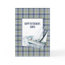 Ruhestandskur Segelboot auf Kariert