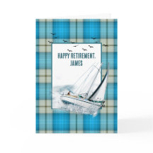 Ruhestandskur Segelboot auf Kariert