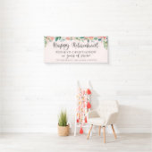 Ruhestandskurve Blush Pink Blumenschrift Banner (Insitu)