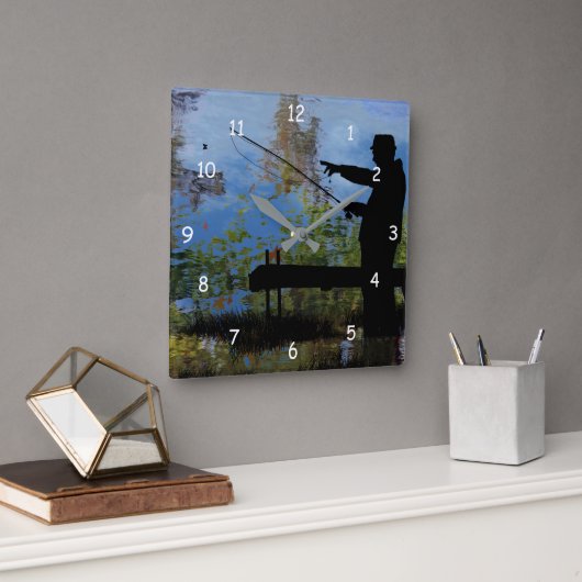 Ruhestandsmauer für ältere Menschen Quadratische Wanduhr (Büro)