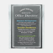 Ruhestandsmeldung in einem Office Directory SIgn Fleecedecke (Vorderseite)