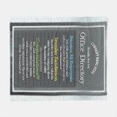 Ruhestandsmeldung in einem Office Directory SIgn Fleecedecke (Vorderseite (Horizontal))