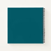 Ruhestandsmonogramm Wasserfarbe Rose blau grün Notizblock (Rückseite)