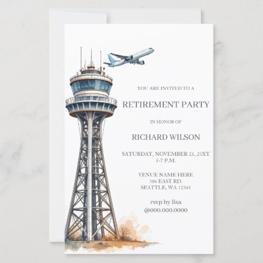 Ruhestandsparty für Fluglotsen (Vorderseite)