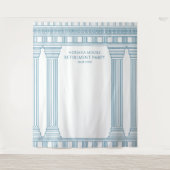 Ruhestandsparty in Blau Wandteppich (Vorderseite)