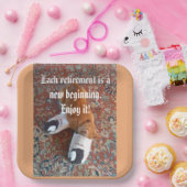 Ruhestandsparty Serviette Ingwerkatze schlafendes  Pappteller (Party)