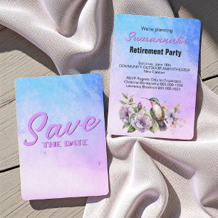 Ruhestandsparty Termin vormerken Kolibri Save The Date