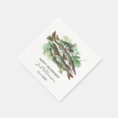 Ruhestandsparty | Wasserfarben-Fisch Serviette (Ecke)