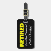 Ruhestandspension (dunkel) gepäckanhänger (Vorderseite vertikal)