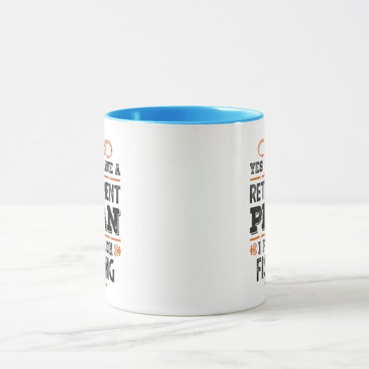 Ruhestandsplan Fischen Geschenk Funny Tasse (Zentrum)