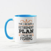 Ruhestandsplan Fischen Geschenk Funny Tasse (Links)